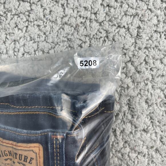 Levis Strauss Signature At Waist Bootcut Jeans Womens 12 Long Dark Wash - Picture 12 of 12